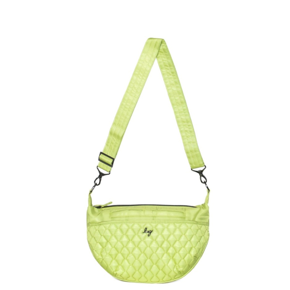 Lug Bright Green Quilted Crossbody Bag
